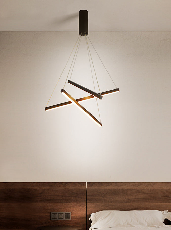 Black LED Pendant Light - Minimalist Style in Metal