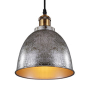 Atmospheric Dome - Iron Pendant Light with Black/Rust Cable