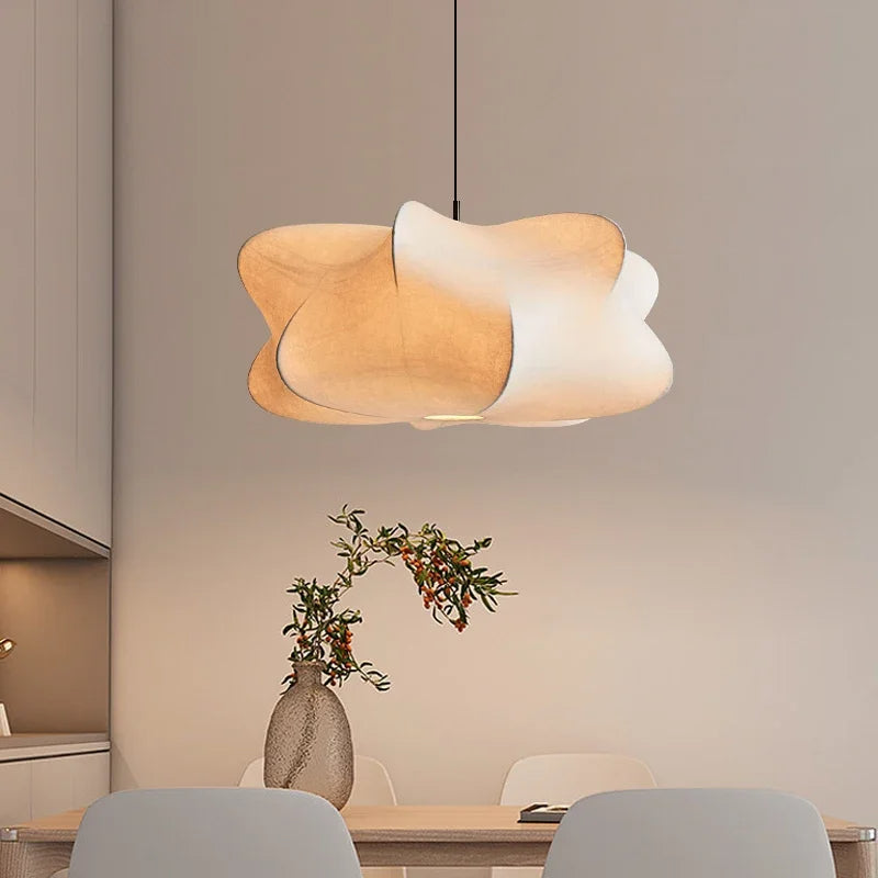 SimpliciteChic - Japanese Silk Pendant Light Wabi Sabi