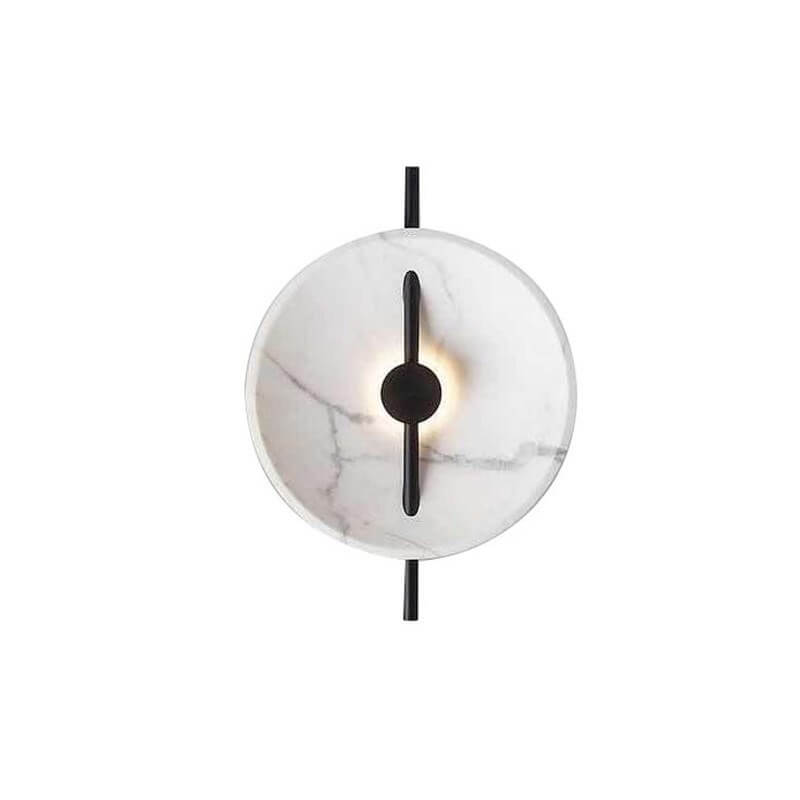 LumiSphere - Stylish Round LED Wall Lamp Made of Resin and Marble