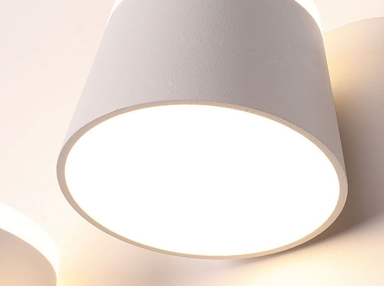 Nordic Rotatable Cylinder Shade LED Wall Lamp 1/2/3 Flames