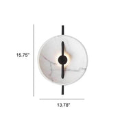 LumiSphere - Stylish Round LED Wall Lamp Made of Resin and Marble