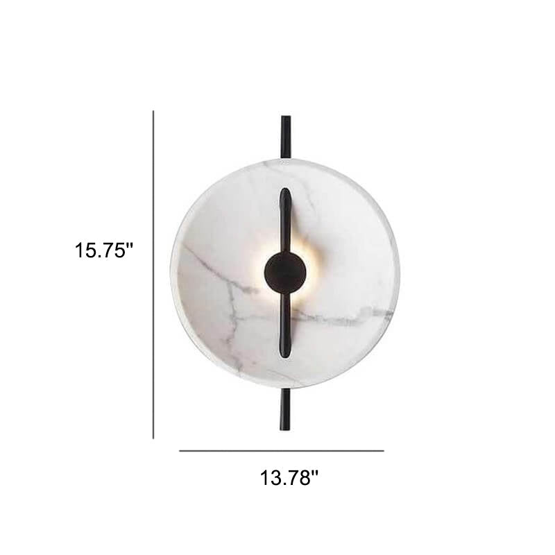 LumiSphere - Stylish Round LED Wall Lamp Made of Resin and Marble