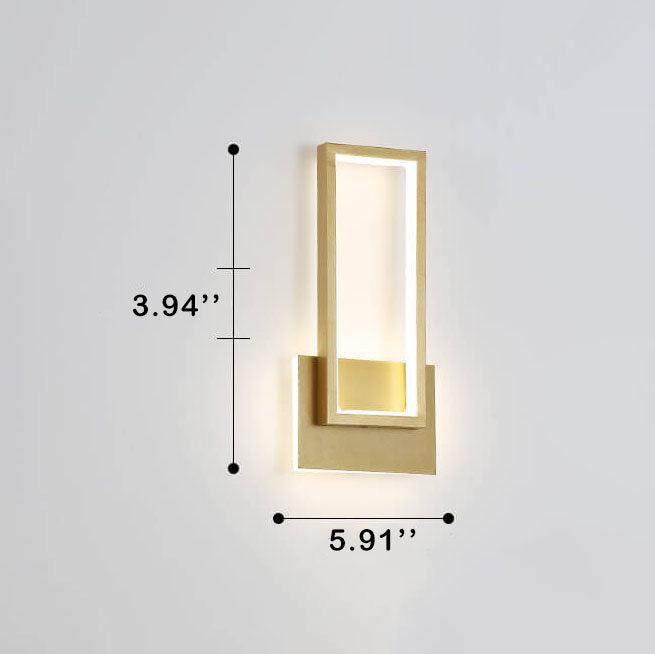LumiDazzle - Luxe gold LED wall lamp with minimalist design