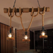 AlessioGlow - Retro pendant lamp made of metal and wood