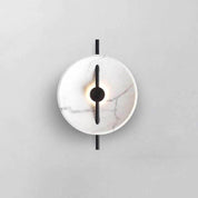 LumiSphere - Stylish Round LED Wall Lamp Made of Resin and Marble