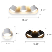 Nordic Rotatable Cylinder Shade LED Wall Lamp 1/2/3 Flames
