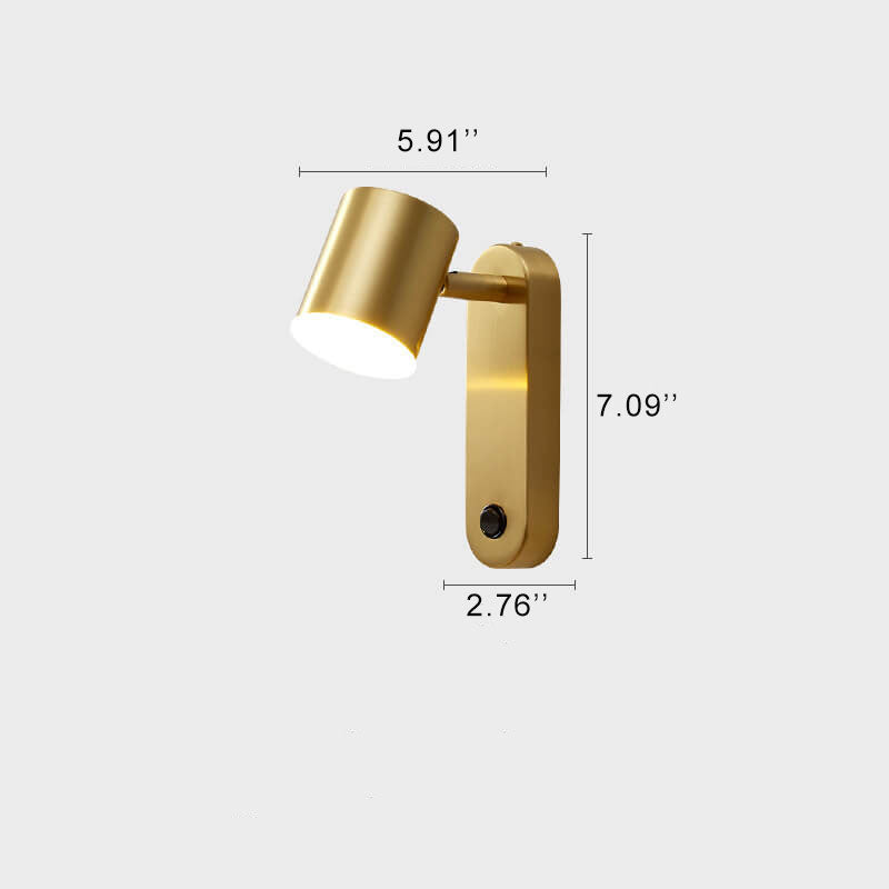 LumiStyle - Modern wall lamp with cylindrical copper design