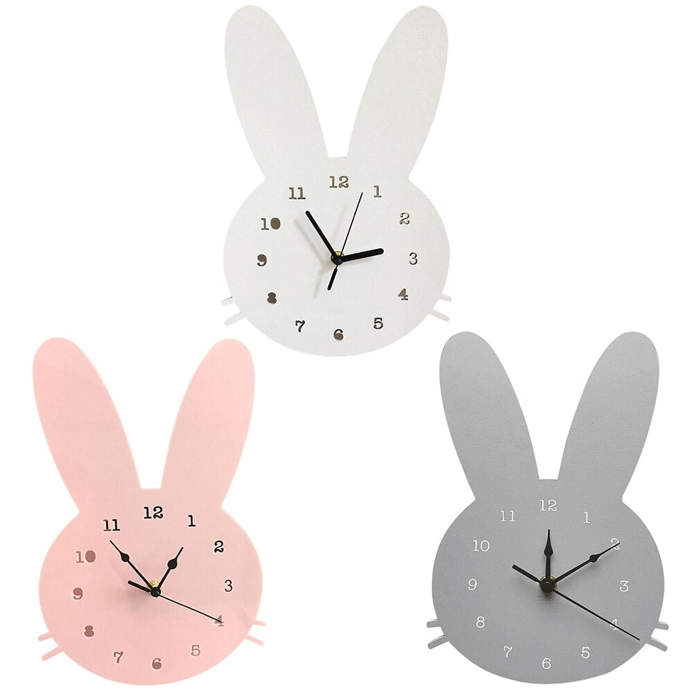 GlowBunny - Cute Norwegian Rabbit Wall Clock