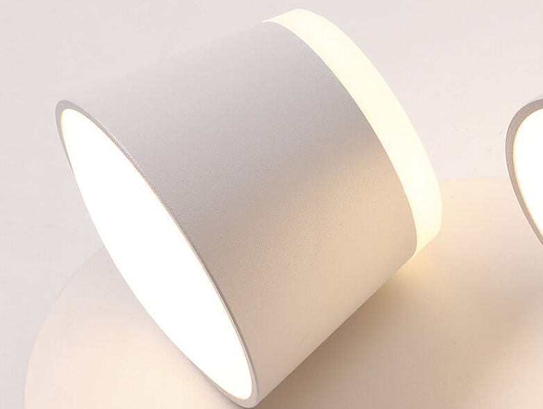 Nordic Rotatable Cylinder Shade LED Wall Lamp 1/2/3 Flames