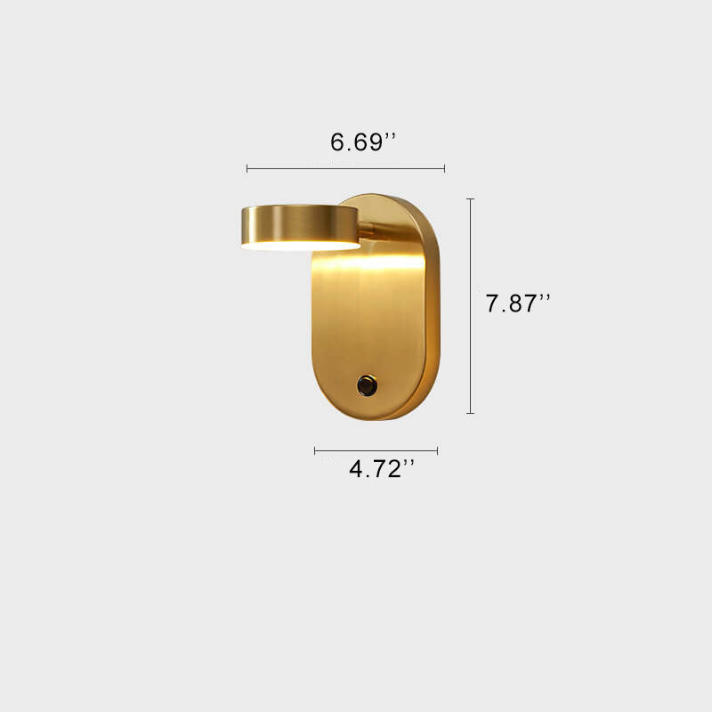 LumiStyle - Modern wall lamp with cylindrical copper design