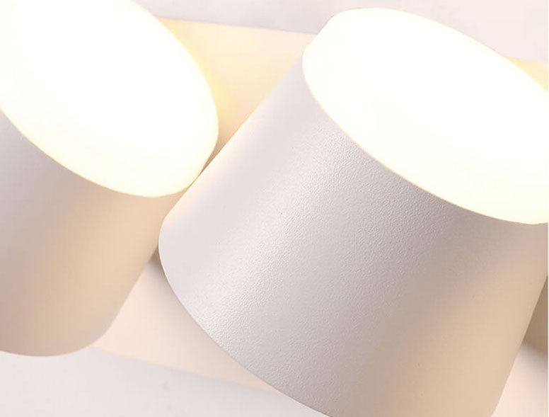 Nordic Rotatable Cylinder Shade LED Wall Lamp 1/2/3 Flames