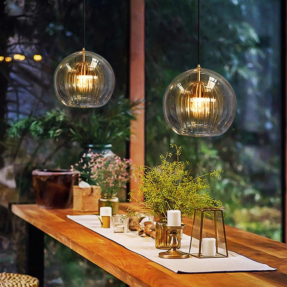 AmberSphere - Elegant Pendant Light