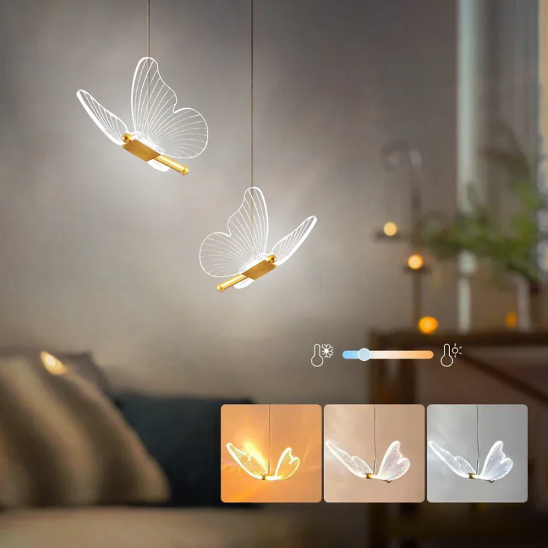 ButterflyGleam - LED Pendant Lights in Butterfly Shape