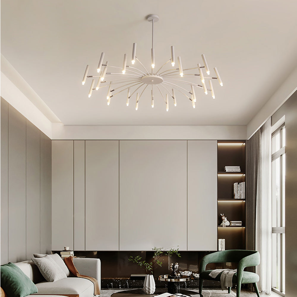 EvetteLuxe - Modern LED Chandelier in Gold and Black
