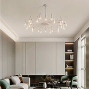 EvetteLuxe - Modern LED Chandelier in Gold and Black