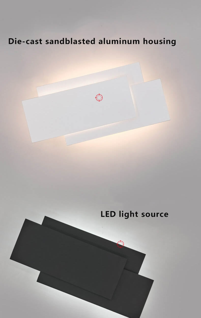 LumiNova - Minimalist Square Stacked Aluminium LED Wall Light