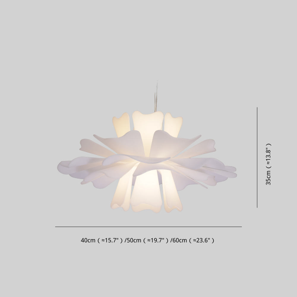 Petalia - Elegant White Pendant Light in Metal