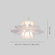 Petalia - Elegant White Pendant Light in Metal