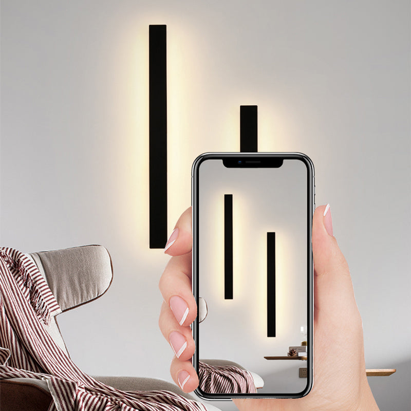 Edge Modern Design LED Wall Lamps Black Metal for Garden and Hall
