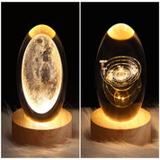 3D Galaxy Crystal Ball LED Night Light