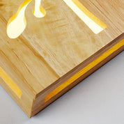 NatureGlow - Modern LED Wall Lamp made of Solid Wood with Happy Tree and Antler Motif