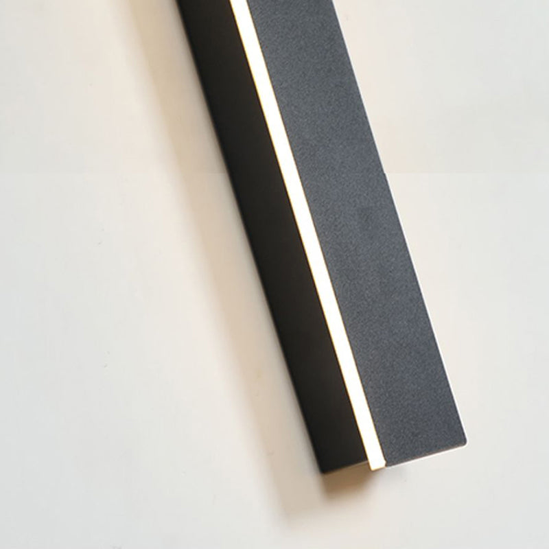 Edge Modern Design LED Wall Lamps Black Metal for Garden and Hall