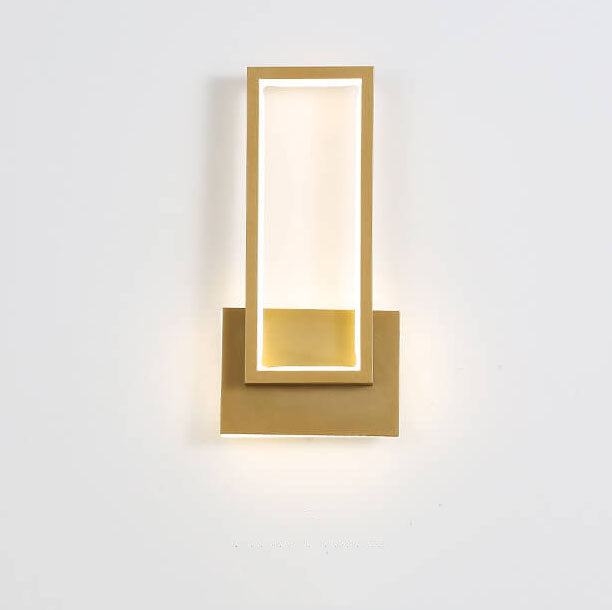 LumiDazzle - Luxe gold LED wall lamp with minimalist design