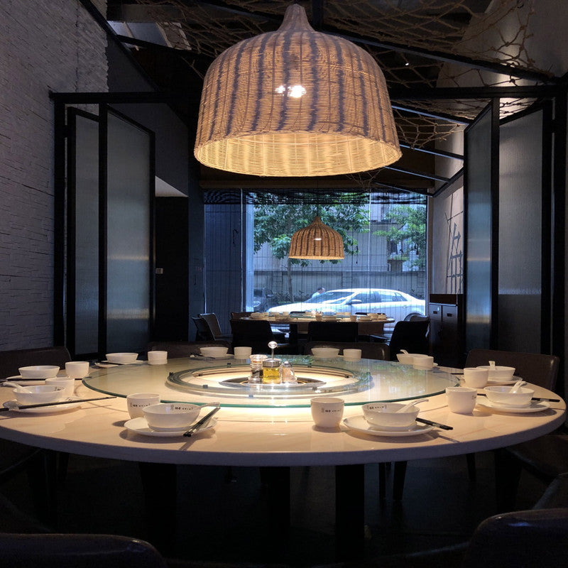 Rattan and Bamboo Pendant Light for the Kitchen