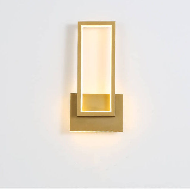 LumiDazzle - Luxe gold LED wall lamp with minimalist design