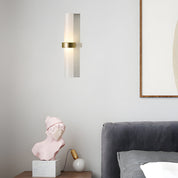 GlowLicht - Modern Wall Lamp Made of Frosted Glass Tube in Warm White for the Living Room