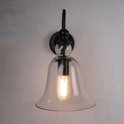 VintageGlow - Industrial wall lamp in vintage style with one clear glass clock