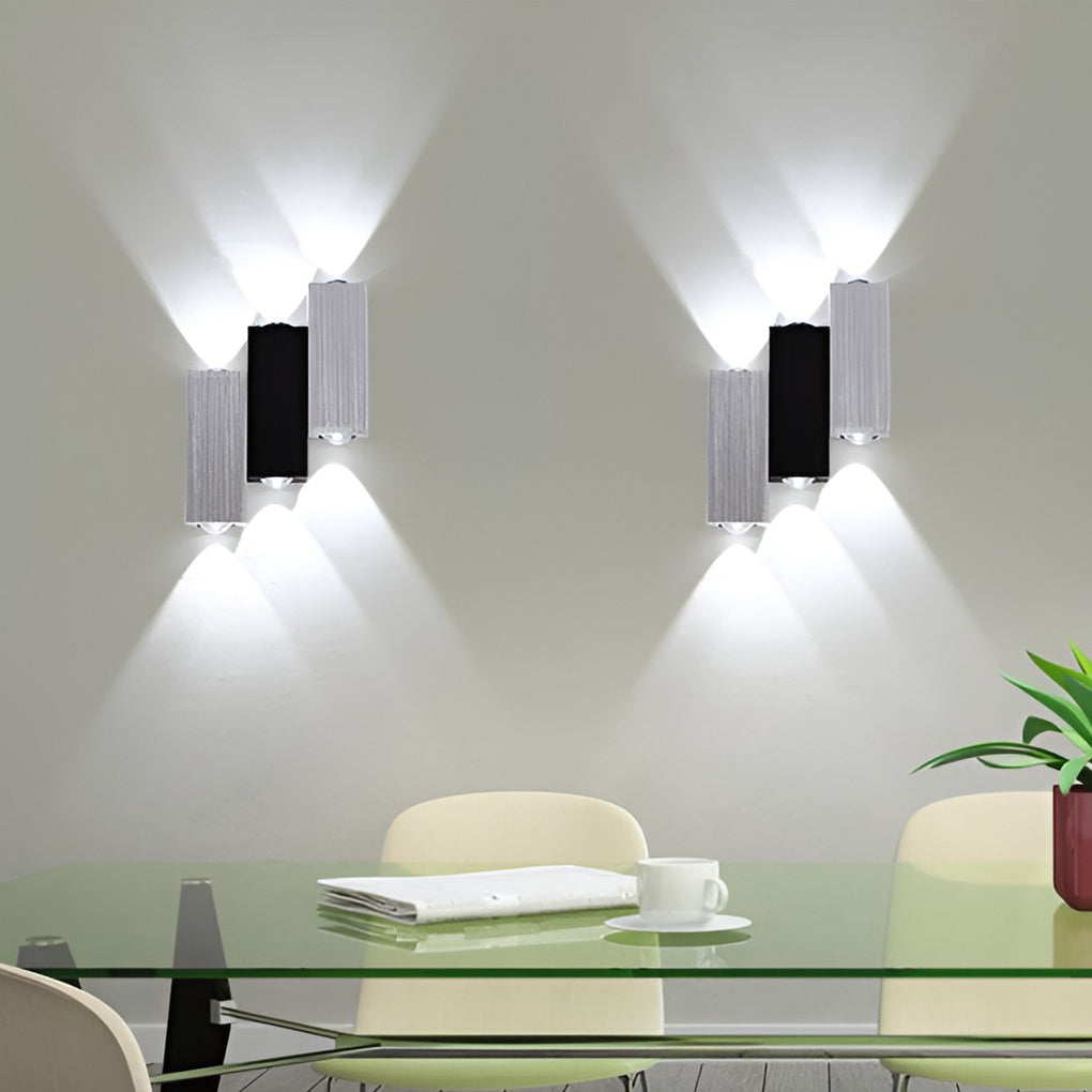 LumiLuxe - Rectangular LED Up and Down Lights Modern Wall Lamps