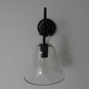 VintageGlow - Industrial wall lamp in vintage style with one clear glass clock
