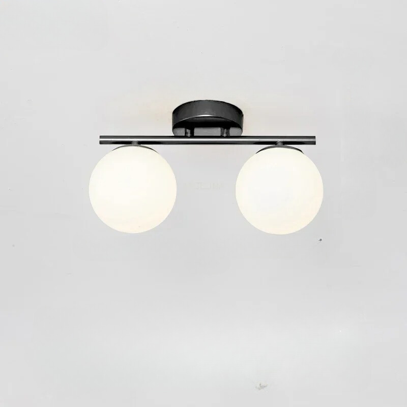 Nordic LED Glass Ceiling Light – Elegant White Sphere for Any Room