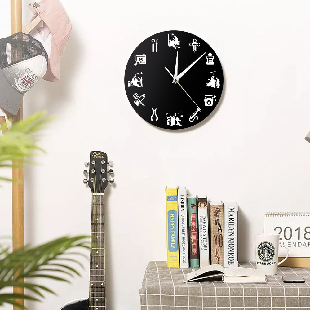 DentaDesign - Stylish Dental Design Wall Clock