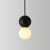 Aurora Pendant Lights LED - Black and White Glass