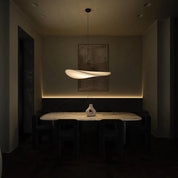 LunaLux - Modern LED Pendant Light in Metal and Synthetic Silk