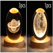 3D Galaxy Crystal Ball LED Night Light