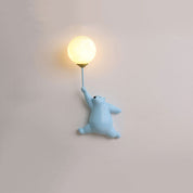 Fateh Design Bear LED Wall Lamp White/Blue/Pink Resin/Acrylic Bedroom/Living Room/Children's Room