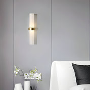 GlowLicht - Modern Wall Lamp Made of Frosted Glass Tube in Warm White for the Living Room