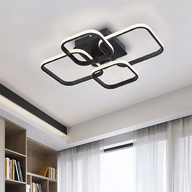 Nordic LED Ceiling Light – Modern 4-Ring Design for Any Room