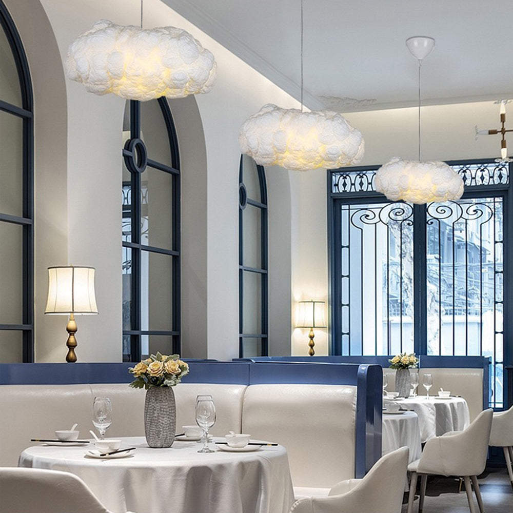 TranquilAura - LED Pendant Light in Cloud Shape for a Soothing Interior