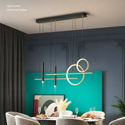MadinaGlow - Elegant Black Metal LED Chandelier