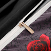 RoseGlow - Red Rose Duvet Cover Pillowcase Bedding Set