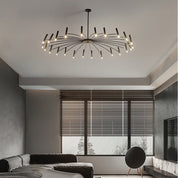 EvetteLuxe - Modern LED Chandelier in Gold and Black