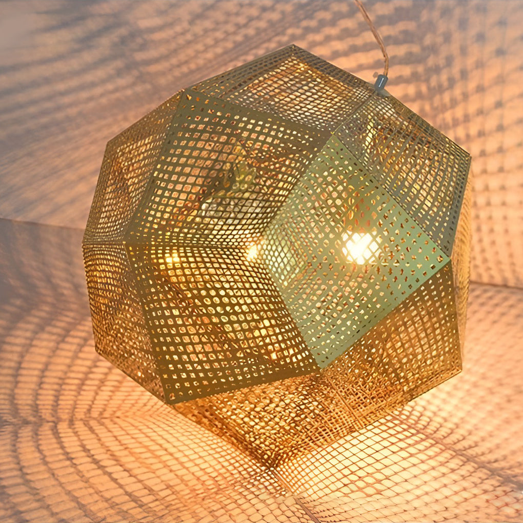 LightDesign - Geometric Round Pendant Lamp in Electrolytic Metal