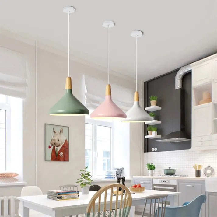 Macaron – Conical Metal Pendant Light