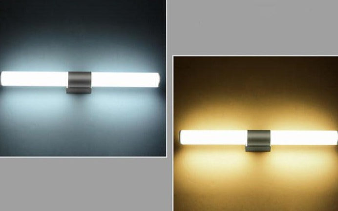LuxBright - Modern minimalist cylindrical LED mirror wall lamp