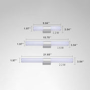 LuxBright - Modern minimalist cylindrical LED mirror wall lamp